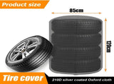 Tire Storage Cover, Universal Tire Cover for 4 Tires, Car Spare Tire Tire Storage Bag Case V1188-TR101-16598-1