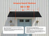 Fixed Metal Awning 2032 910 mm, Window Awning Door Canopy, Stable Triangle Steel Frame Exterior V952-JSGDSZYP80IN4NSY3V0