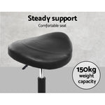 Artiss Salon Stool Saddle Swivel Chair SALON-B-ERG-NEW-BK