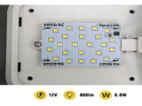 2pcs 12V RV Interior LED Ceiling Light Boat Camper Caravan Trailer Double Dome Light V201-QUEW13035626X2