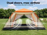 Weisshorn Pop Up Camping Tent 3-4 Person Automatic Tent Instant Setup Waterproof TENT-E-210X210-BG