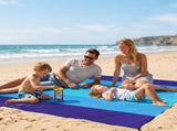 Waterproof Sand-Free Beach Mat, Foldable Outdoor Picnic Camping Blanket with Fixing Pegs, Carabiner V1237-ZY-917-036