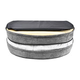 Plush Orthopedic Pet Sofa Bed with Bolstered Edges Ultra-Soft Sponge Filled Luxury Dog and Cat V1341-ZY-VP4G6H9L-GREY