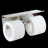 Stainless Steel Double Toilet Paper Holder Towel Roll Tissue Rack Storage Shelf V63-825811