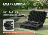 Weatherproof Hard Case, Heavy Duty Protective Dry Box Case with Pre-cut Foam, and Retractable Pull V952-FFYSTX2025CU96KGUV0