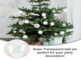 Festive Ornament, Transparent Plastic, Perfect for Christmas Tree and Party, 12Pcs V1369-AZ3-W-15680
