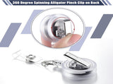 100 Pcs Translucent Retractable Badge Reels Round ID Badge Holders Nursing Name Reels with Swivel V1258-DP02-C-3171