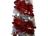 Retractable Xmas Tree Small Foldable PVC Holiday Decoration Supplies Red White 150x33cm V1294-YM0901-3115240111811
