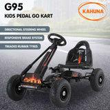 Kahuna G95 Kids Ride On Pedal-Powered Go Kart - Black CAR-PB-9588A-BK