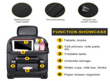 Car Back Seat Organizer with Foldable Table Tray Universal Rear Seat Storage Bag, Multi-Pocket V1107-CS-QCZYKBSNDH