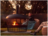 Black High-Temperature Powder Coated Bastion Chimenea with Large Burning Capacity LSB-69043