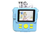 Instant Print Camera for Kids Zero Ink Print Photo Camera with 32G TF Card-Blue V1263-JX-7689-1