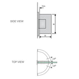 70cm Frameless Swing Bath Panel with Chrome Hardware V63-852811