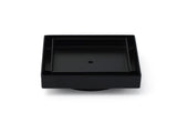 Matt Black Square 100x100mm Tile Insert Floor Drain Shower Grate 80mm Outlet Waste V1233-SQTI0100D80P