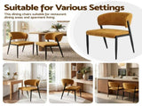 Artiss Dining Chairs Set of 2 Linen Fabric Soft Upholstered Chairs Mustard DINC-KJ-7016-MSX2