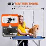 Pet Grooming Table Two Arms with Clamp, 915 x 610mm Dog Grooming Station, Foldable Pets Grooming V952-ZDMRZ36INCHSQMXV6V0