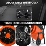 UNIMAC 15kW Portable Industrial Electric Space Fan Heater, 32A 3 Phase, Wheel Mounted, Adjustable V219-HEACHTUM8XCA