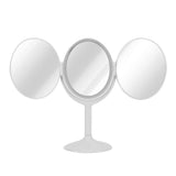 LED Makeup Mirror Folding Rotatable Mirror Touch Cosmetic Mirror for Bedroom Dressing RoomWhite V1294-YM0710-3116210058111