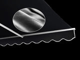 Motorised Outdoor Folding Arm Awning Retractable Sunshade Canopy Black 5.0m x 2.5m V63-842901