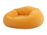 Inflatable Chair Single Sofa PVC Flocking Blow Up Lounge Couch for Living Room Bedroom Office V1294-YM0901-3116250014712