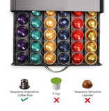 CARLA HOME Coffee Pods Holder Storage Drawer Compatible with 60 Nespresso Pods for Kitchen Storage & V178-36060