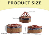 Wicker Basket with Lid,Wicker Picnic Basket with Double Handles,Woven Picnic Storage Rattan Wicker V1189-LWWAL-20260401-06212