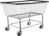 Wire Laundry Cart Wire Laundry Basket 4.5 Bushel Heavy Duty w/ 5'' Wheels V952-XYCDG200F-D000001V0