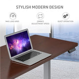 FORTIA Sit To Stand Up Standing Desk, 140x60cm, 72-118cm Electric Height Adjustable, 40kg Rated, V219-ADKSSTFO4WLSA