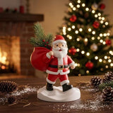 Santa Claus Resin Storage Ornament - 15cm Festive Desktop Organiser with Sack Holder for Pens, Keys V888-ELOSUNG53533