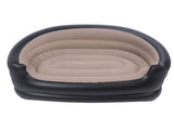 Inflatable Chair PVC and Velvet Water Proof Comfortable Portable Blow Up Couch for Outdoor Brown V1294-YM0901-3116240034912