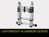 Bullet 4.4m Multipurpose Aluminium Telescopic Folding Ladder Alloy Extension Steps V219-LDRTELBULA44A