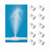 20Pcs 1/2 Inch PVC Mist Nozzle Misting System for Patio Outdoor Mister Coupling PVC Split Section V1192-AZ-W-23088