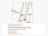 5-Step Inclined Robust Pool Ladder of 2 Handrails for 1219.2-1371.6mm Pool V952-DXYCTTBGGSLBDVP4TV0
