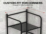Artiss 2X Floor Standing Corner Shower Caddy 5 Tier Bathroom Organizer Black BSR-A-5T-142HX2