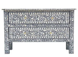 MOTHER OF PEARL HAND MADE SWIRL CHEST DRAWS V742-FEH2
