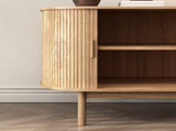 Natural Wood Ribbed Sideboard Cabinet V264-TAB-725C-NTR-NA-1