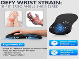 Ergonomic Mouse Pad with Wrist Rest, Dual-Slope Design for Pain Relief- Large 12x8 Inch Size with V1188-ZC-DLL-755