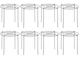 8PCS Peony Cages and Supports, 11.8" x 17.7" Iron Flower Stakes, Green Circular Guide Growth System V1192-AZ-W-18385