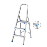 3-Step Ladder Multi Purpose Foldable Folding Aluminium Home Office Shop V465-80209