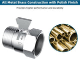 All Shower Head Flow Control Valve with Showerhead Holder, G1/2 Brass Shut-off Valve with V1258-DP02-C-821