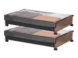 Under Bed Storage with Wheels, 650 x 460 x 180 mm Underbed Containers, Underbed Shoes Organizer with V952-CDCWKFTMBYDLATMLN001V0