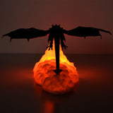 Fire Dragon Lamps, 3D Printed Volcano Moon Light, Kids Sleep Accompany Night Light for Bedroom V1192-AZ-W-10189