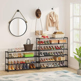 10 Tier Black Shoe Rack Metal Shoe Storage Organizer Rack 50-Pair Large Capacity V63-840551