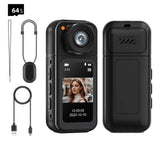 2.7K HD Mini Action Camera with 180&deg Rotating Lens, Portable Design, 64GB TF Card Included V178-59165