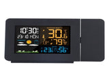 Multifunctional Weather Clock Projected Color Screen Black Portable Humidity Thermometer V1294-YM0901-3113210188611