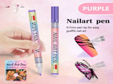 Purple 0.7mm Nail Art Doodle Pen 12 Sticks- Single Color Acrylic Marker for Nail Design, No-Bake V888-ELOSUNG28413