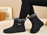 Women's Faux-Fur Trimmed Snow Boots - Coffee - Size 12 V1102-M-DRESS-3324-COFF-12AU12EU40