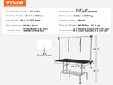 Pet Grooming Table Two Arms with Clamp, 117cm Dog Grooming Station, Foldable Pets Grooming Stand for V952-ZDMRZ46INCH0I6658V0