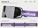 DOTUGE DGZ-12XS Ski Goggles with Italian REVO Coated Dual-Layer Anti-Fog Lens, UV400 Protection, V1341-ZY-5JCHMHUV-E