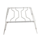Stove Stand Rack Stainless Steel Silver Foldable Multifunctional Portable Picnic Pot Bracket for V1294-YM0716-3118220165011